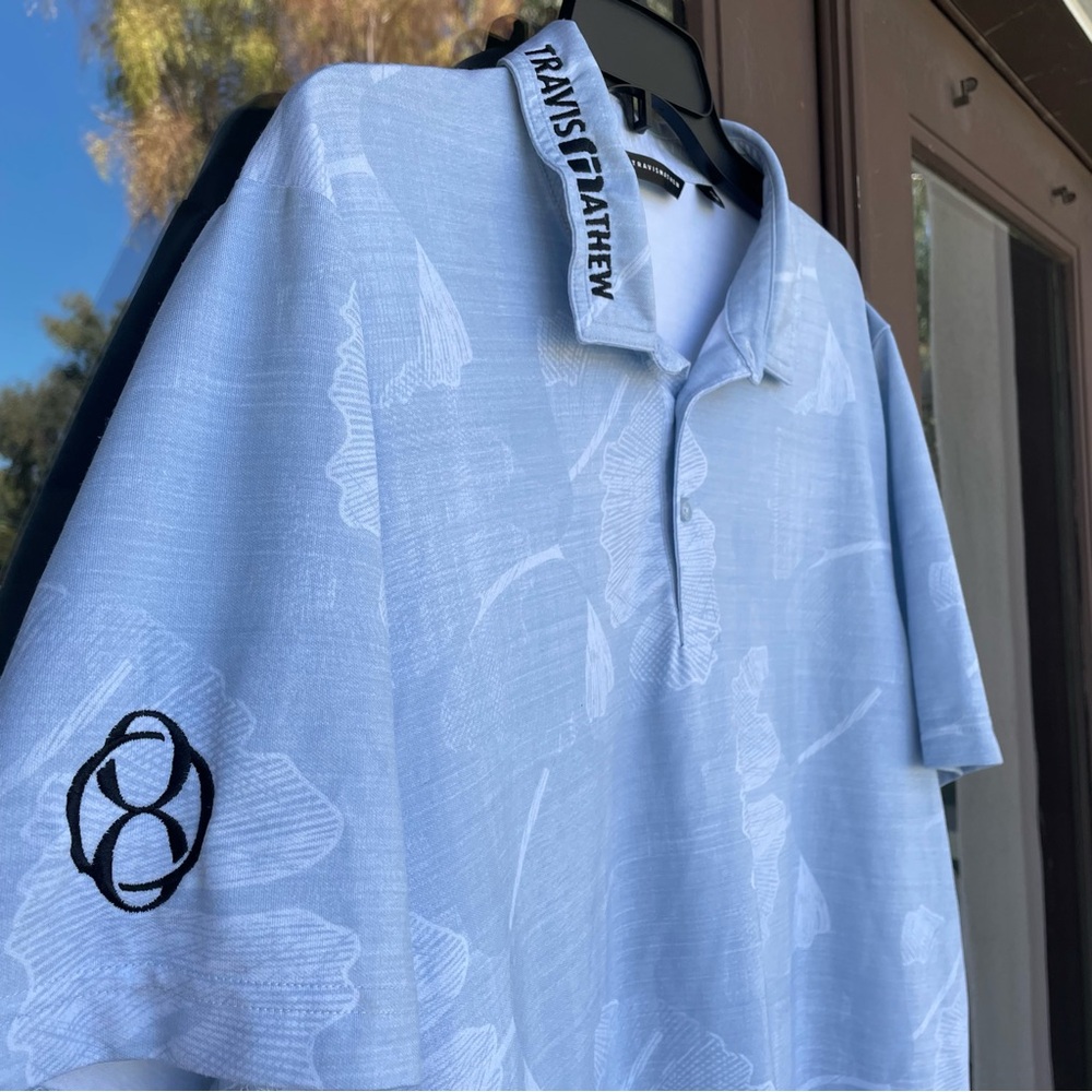 Travis Mathew Light Blue Patterned Olde Eight Gol… - image 5